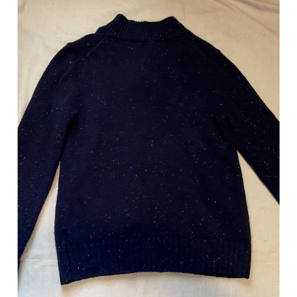 LOGG by H&M Sweater Mens Size Medium Navy V Neck Heavy Wool Pullover Sweater - Picture 6 of 14